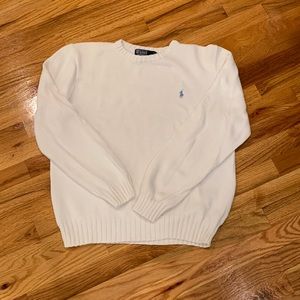 White Polo sweater